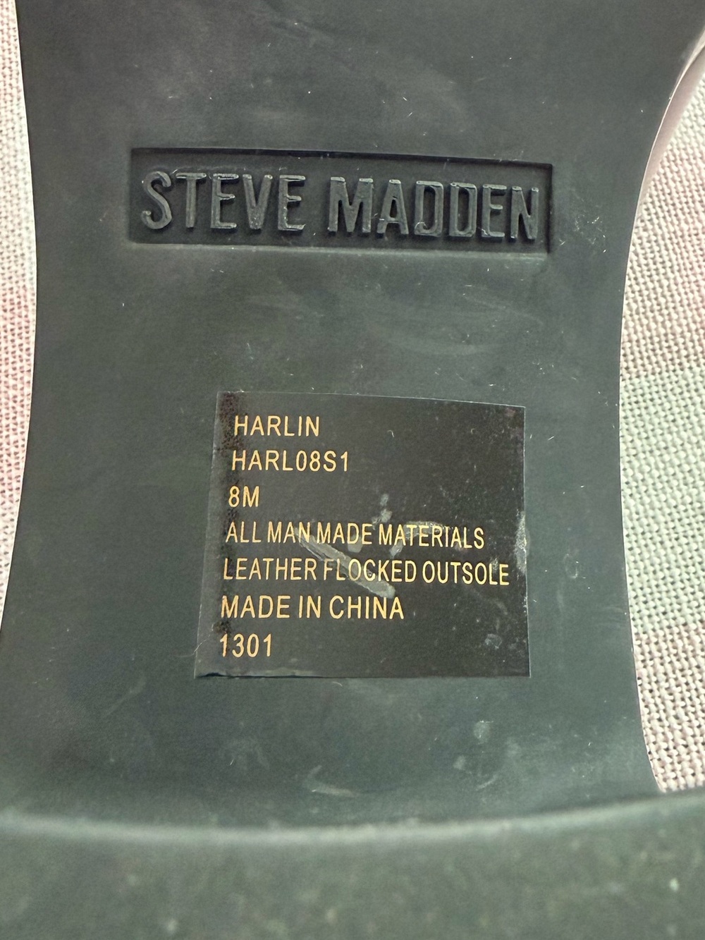 Steve Madden Harlin Black Block Heel Sandals Size 8 - Picture 9 of 9